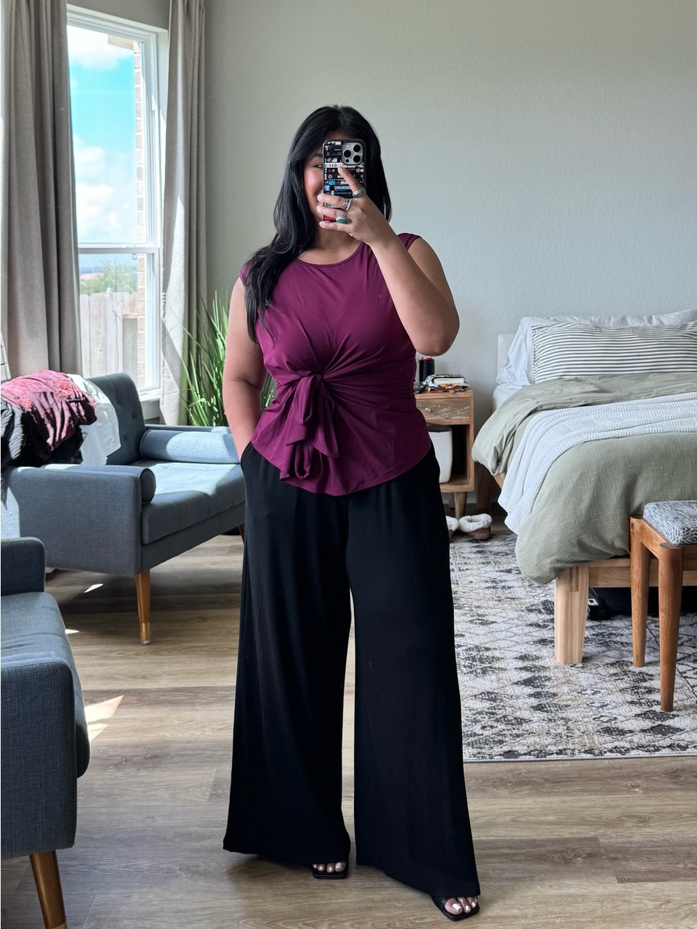 BloomChic Sleeveless Wrap Front Blouse (12)